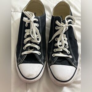 Converse Black and White Lace-Up Sneakers